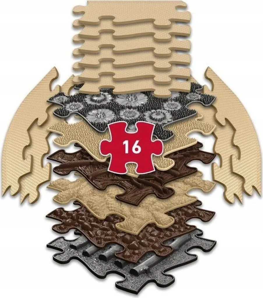 Tapis orthopédique sensoriel Muffik KIT 16in1 SENIOR MFK-084 Puzzle