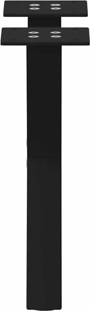 SYFAX Gambe Tavolino X Acciaio Nero 30cm - Supporto Fai Da Te Robusto - 3