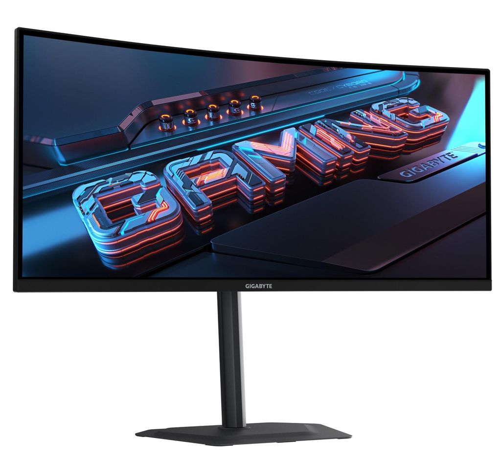 Gigabyte G34WQC2 Gaming Monitor Curved 86,4 cm (34") 3440x1440 WQHD, VA, 1 ms, neig-, schwenk-, höhenverstellbar, HDMI, DP, schwarz