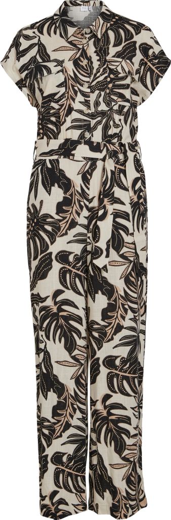 VILA Eleganter Overall Jumpsuit Einteiler Hosenanzug mit Bindegürtel VIPANA Größe: 34