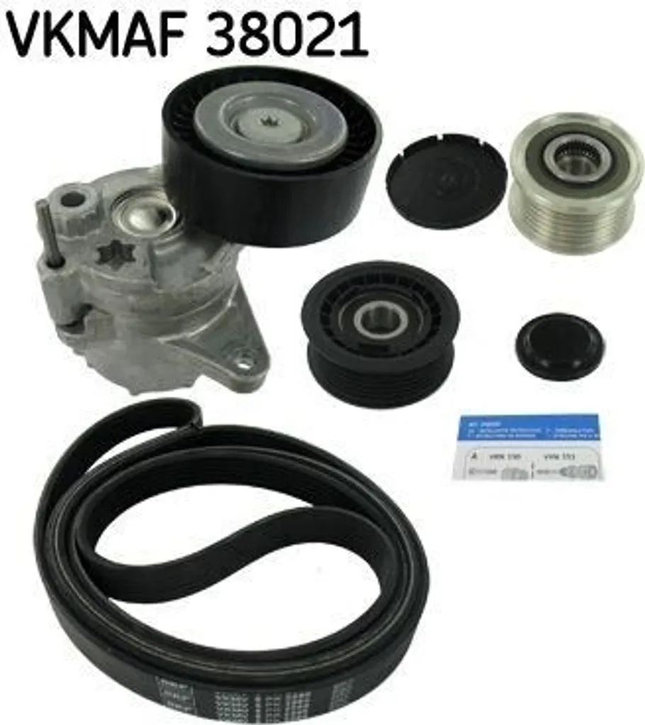 Kit de courroie trapézoïdale SKF VKMAF 38021 pour Mercedes-Benz Classe E
