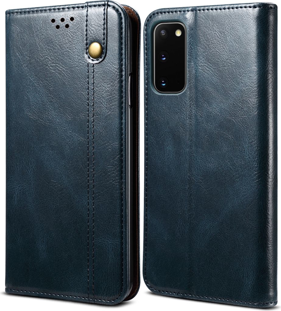 Galaxy S20 Hülle, LaimTop Leder Flip Brieftasche Schutzhülle für Samsung Galaxy S20 Blau