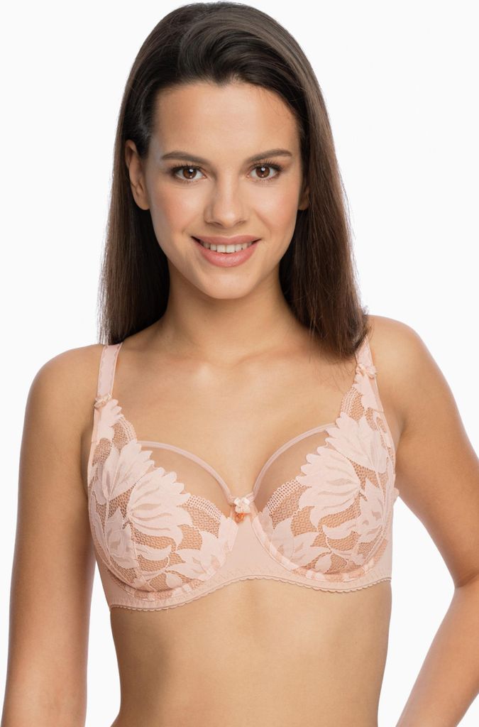 GAIA Damen Soft BH Nike – Eleganter Spitzen-BH ohne Schale für natürlichen Halt & Form – Ideal für tiefe Ausschnitte – Modell S9 - Rosa C85