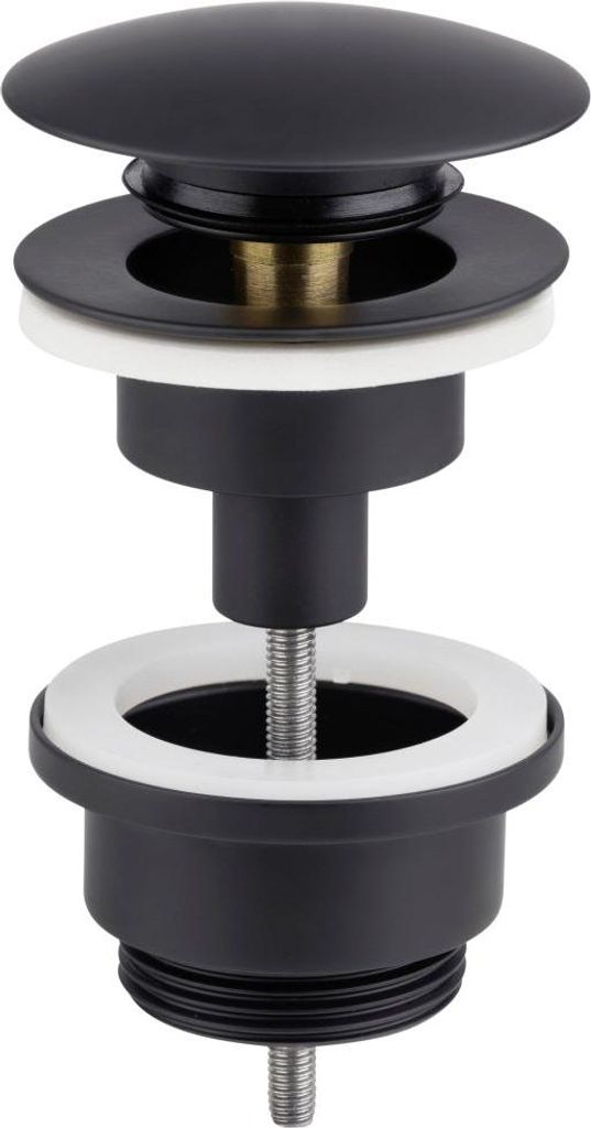 Cornat Druckknopf-Ablaufventil Noir round schwarz Produktbild 