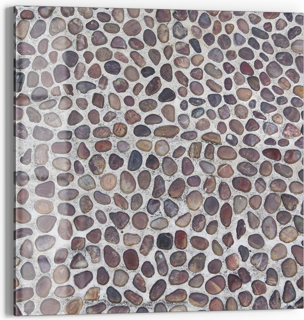 DEQORI Magnettafel Glas 50x50 cm 'Harmonie in Steinmosaik' beschreibbar Whiteboard Küche