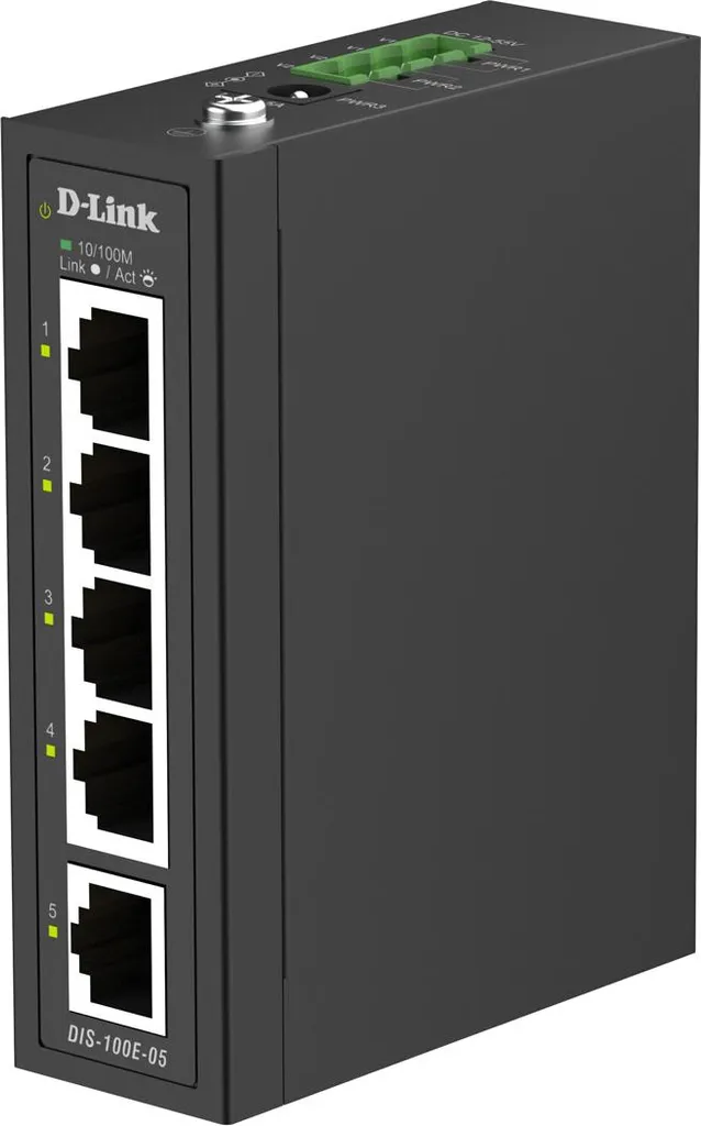 Switch Industriel Rail DIN 5 Ports Ethernet - D-Link DIS-100E-05 IP30