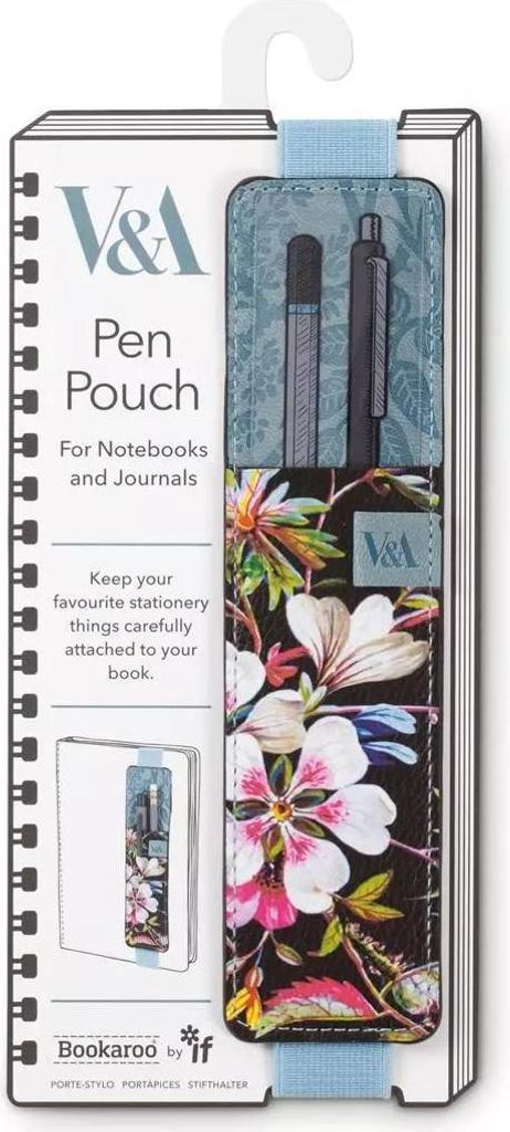 IF Bookaroo Pen Pouch Etui na długopisy do książek A5 Black Floral