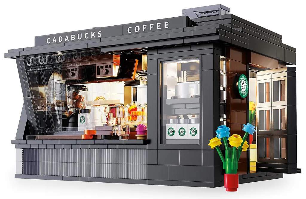 JAMARA CaDA Coffee House jeu de construction boutique de café avec LED