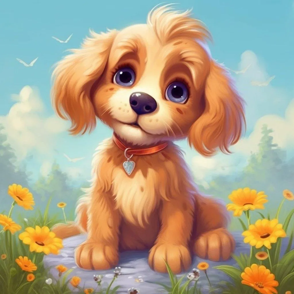 Broderie diamant chien 35x35 cm - Idée cadeau déco murale à faire