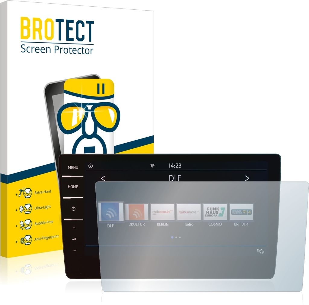 BROTECT Schutzglas für Volkswagen Tiguan Elegance TDI DSG 2020 Discover Pro 9.2" 2020 Schutzfolie Panzer Folie Glas Display Schutz klar