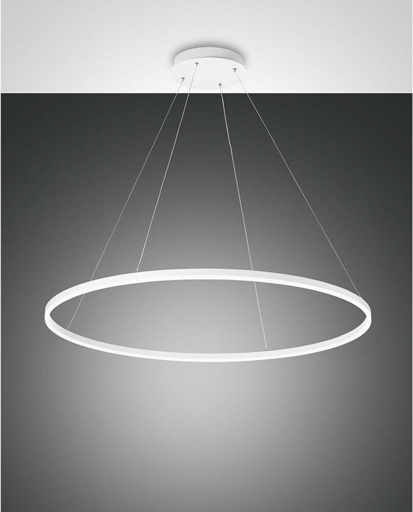 Fabas Luce Giotto LED Ring Hängeleuchte Metall Weiß