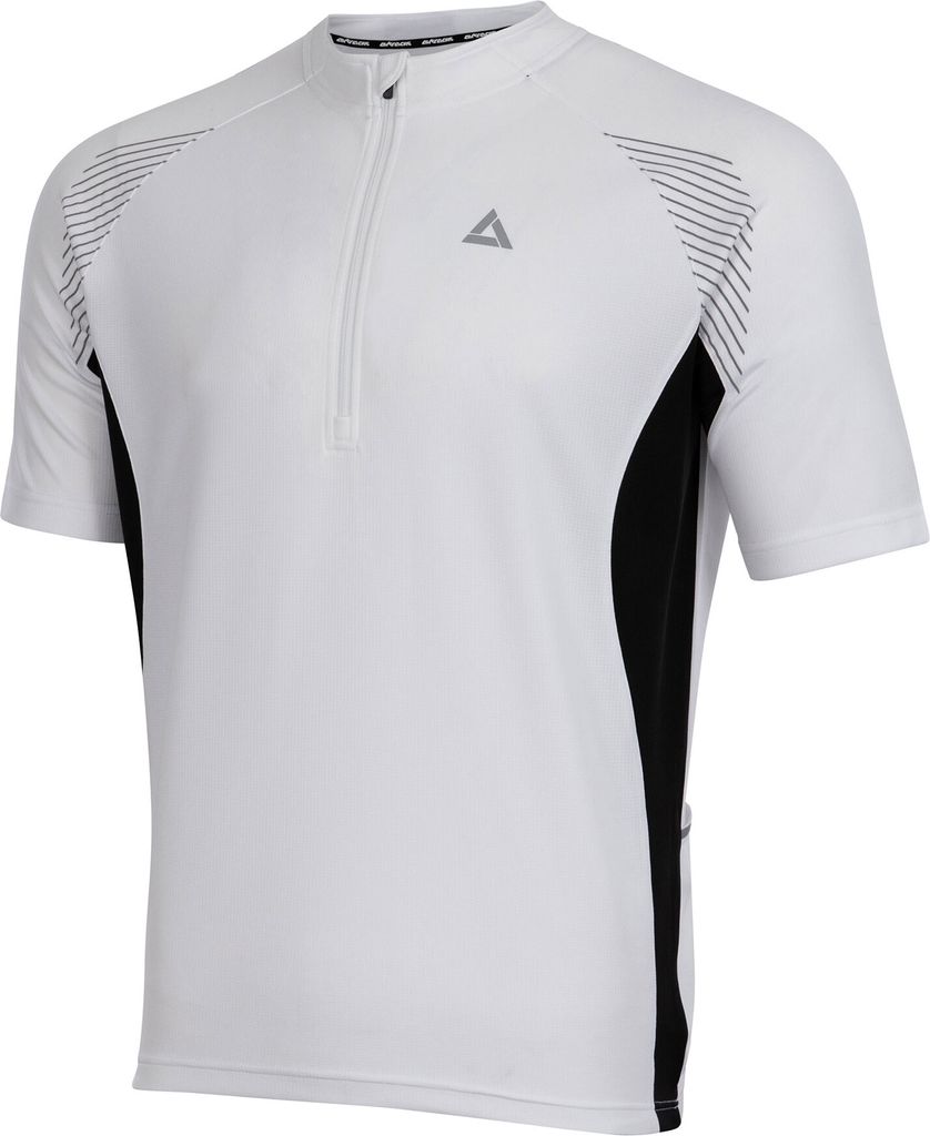 Herren Fahrradtrikot Kurzarm Team II / Weiß-Schwarz- L / atmungsaktives Radtrikot - Jersey mit Quick Dry & Anti-UV