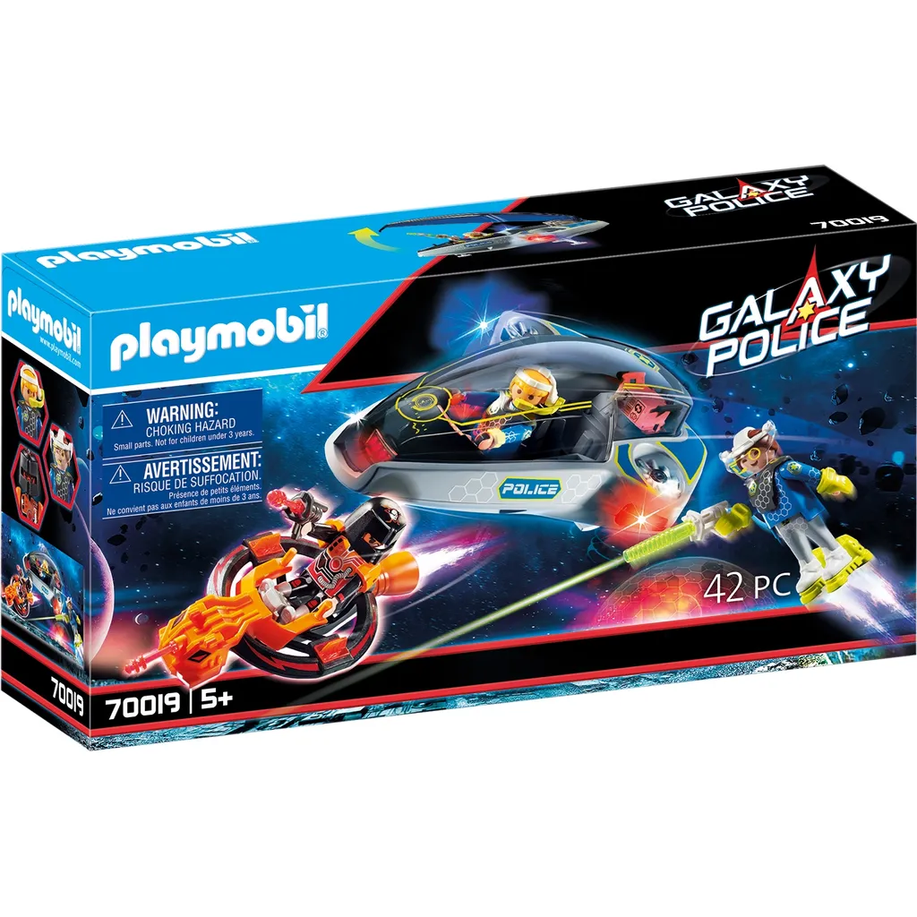 PLAYMOBIL 70019 Galaxy Police Planeur avec canons et figurine de pilote