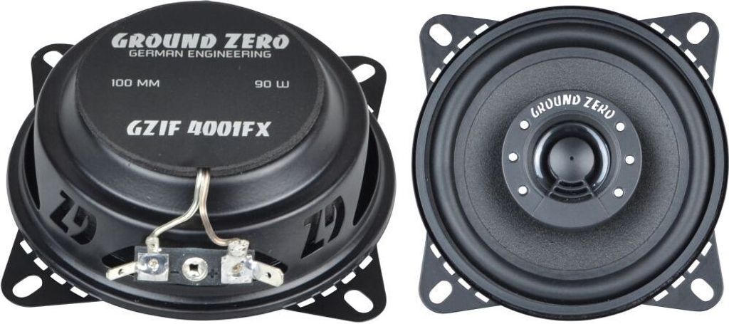 Ground Zero GZIF 4001FX 2-Wege Einbau-Lautsprecher-Paar, passiv, 90 Watt