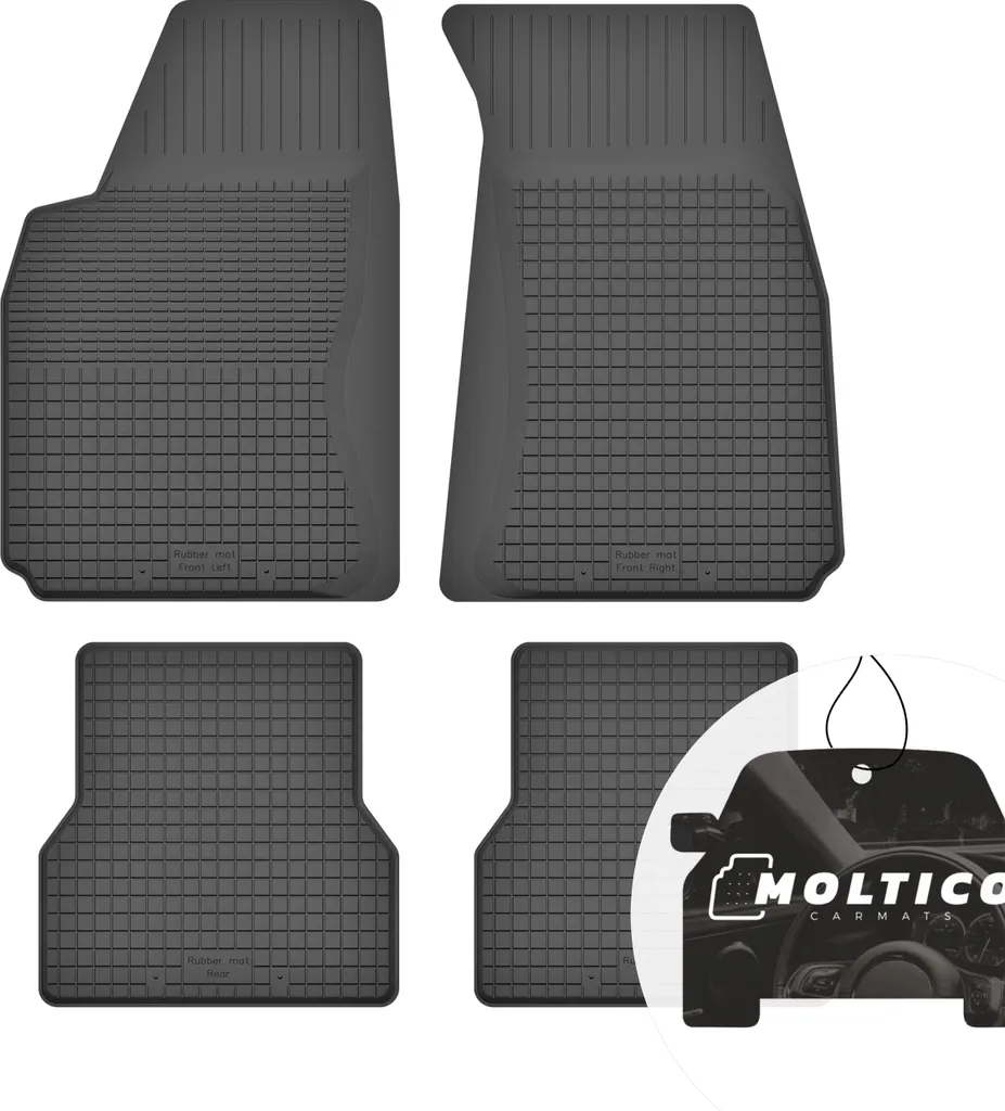 Tappetini Gomma Audi A4 B7 2004-2009: Set 4 Pezzi su Misura con Bordo