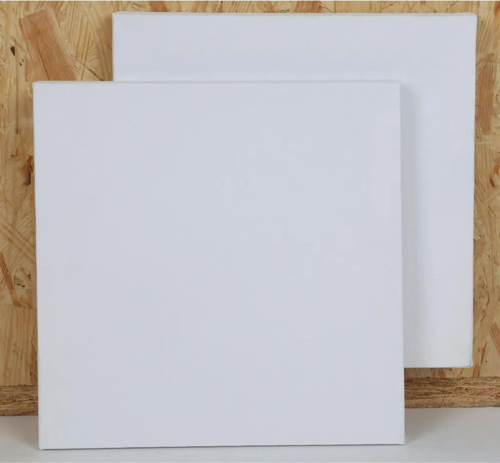 Petit Châssis Entoilé 20x20cm en Coton - Lot de 12 Cadres à Peindre