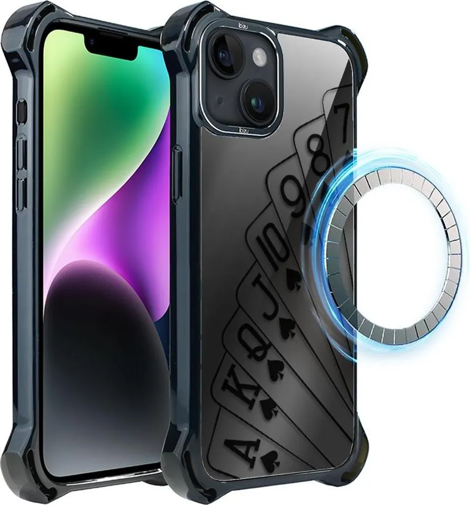 IBIZU DropGuard Ultra iPhone 14 Custodia MagSafe Mezzanotte