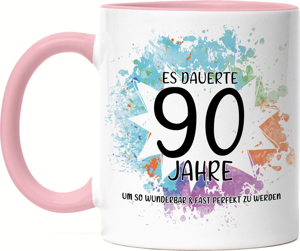 Es Dauerte 90 Jahre Um So Wunderbar Zu Werden Tasse Rosa Geburtstagsgeschenk 90 Jahre Alt Humor