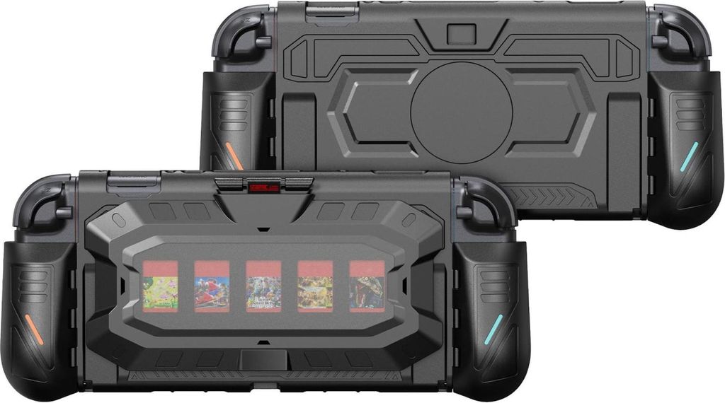 Für Nintendo Switch 2 Mech Schutzhülle Abnehmbare Rückabdeckung mit Kartenfach