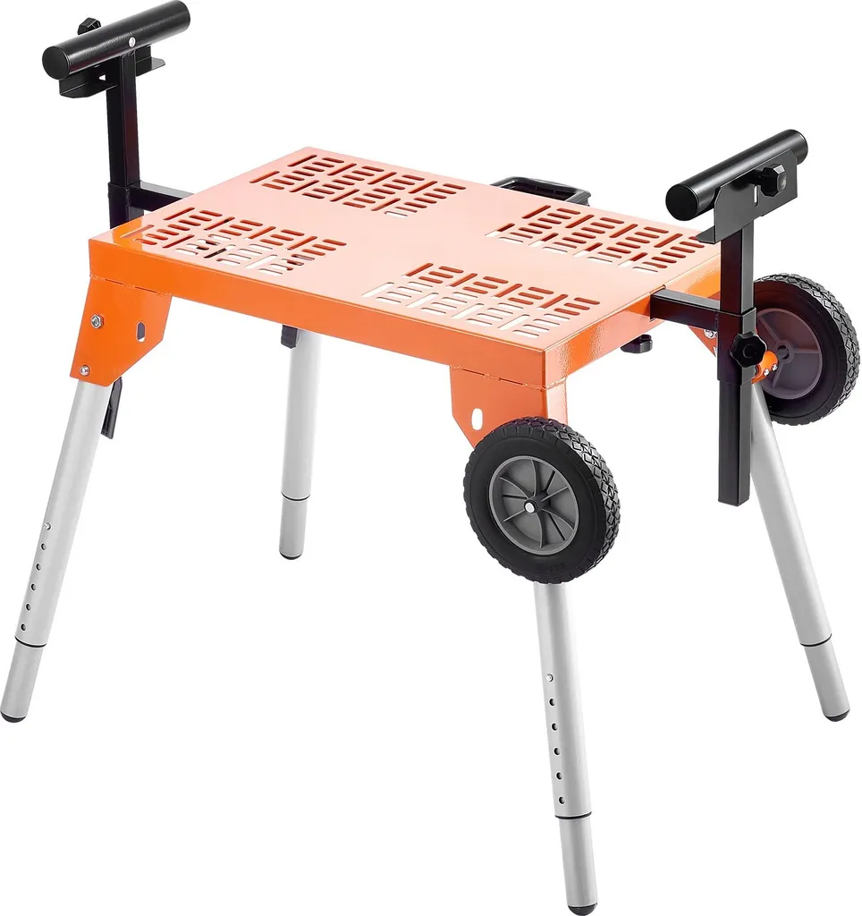 Établi de sciage mobile pour scie à onglet - Support réglable 150 kg