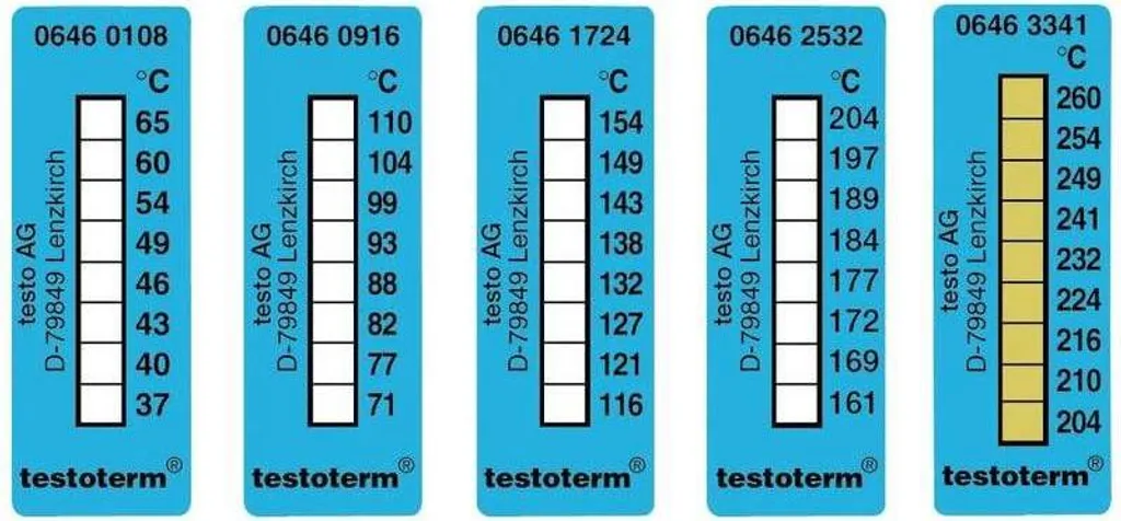 Testoterm 0646 0916 Indicatori Temperatura 71°C a 110°C | Adesivi Testo