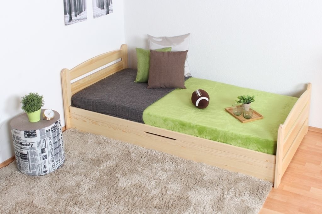 Bett Kiefer 90 x 200 cm Natur