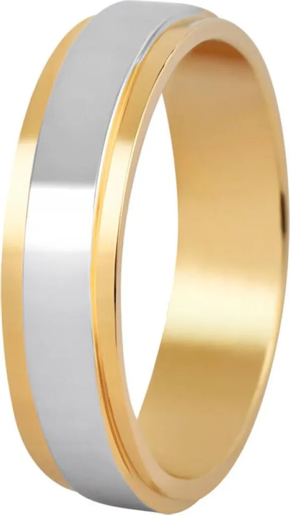 Bague femme acier bicolore SPD05 hypoallergénique circonférence 55