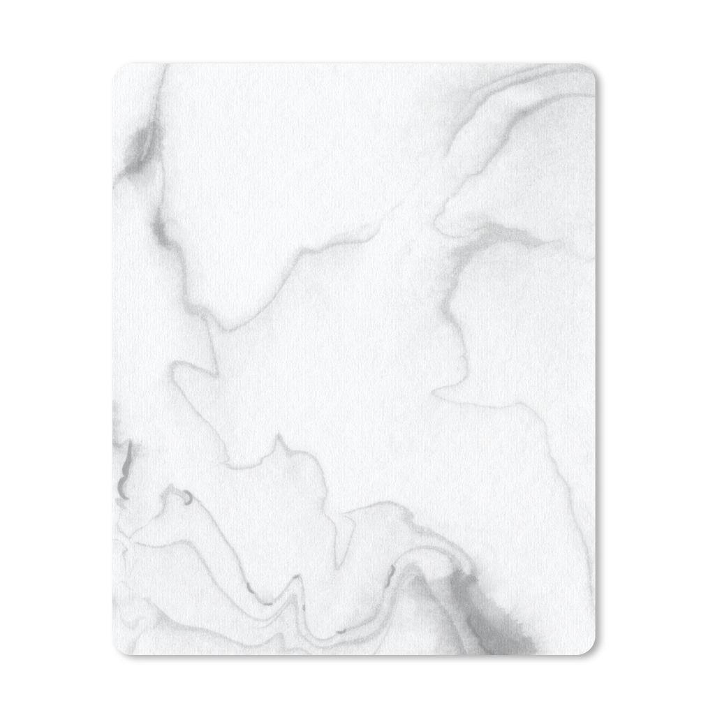 MuchoWow Mauspad Mousepad Marmor - Grau - Weiß - Abstrakt - Marmoroptik 30x40 cm - Mousepads - Maus Mat - Pad - Mausunterlage - Mausmatten