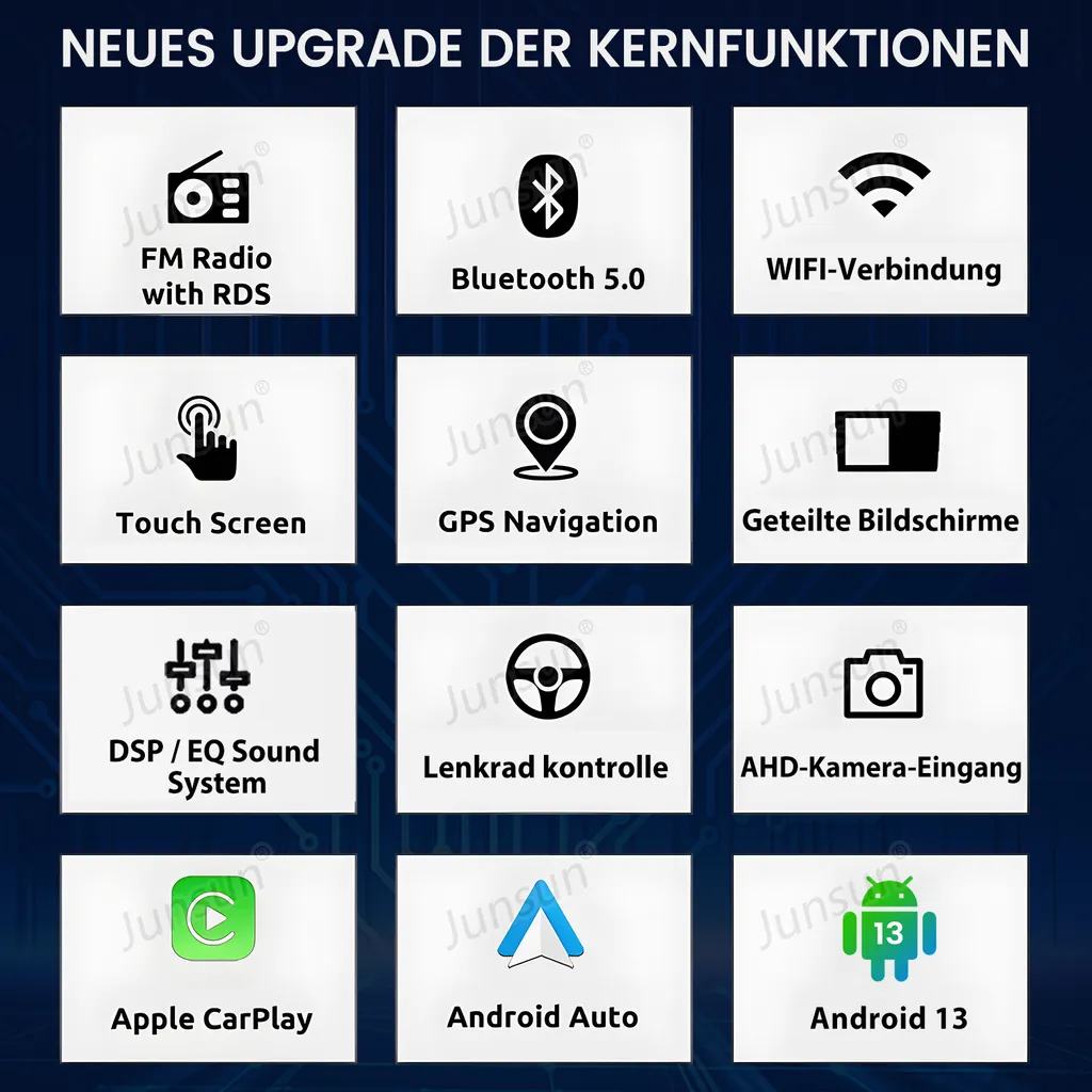 Autoradio 1 DIN Android 15 Schermo 360° 2+64GB DAB+ Wireless CarPlay - 4
