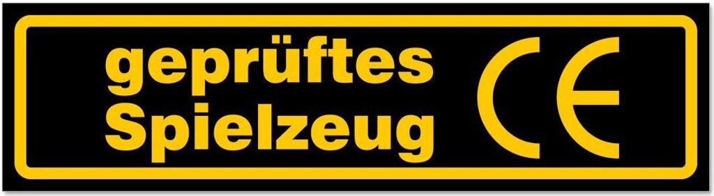 Kiwistar - Autoaufkleber - Gelb - Schwarz - 45 x 12 cm - es Spielzeug - Hinweis Aufkleber Sticker für Auto, Kfz, Fahrrad, PKW, LKW