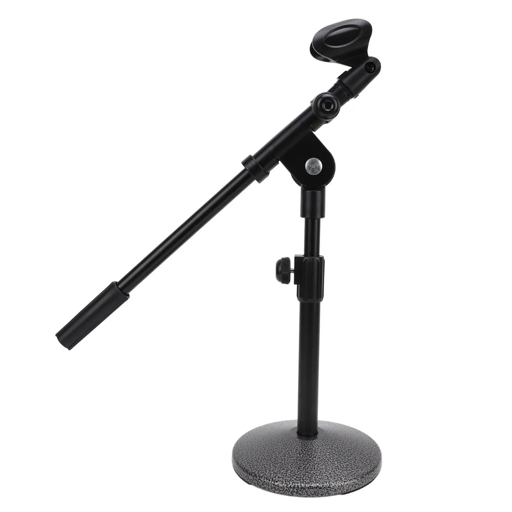 Support de micro de bureau réglable noir pour studio et enregistrement