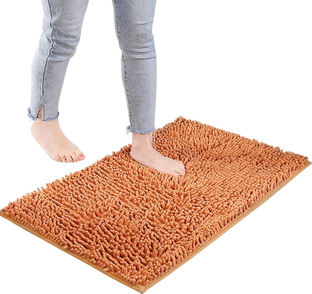2 Stuck Badematte rutschfest Badezimmerteppich 40x60 cm - WC Badteppich Flauschige Bodenmatte oder Badvorleger für Dusche, Badewanne und Toilette