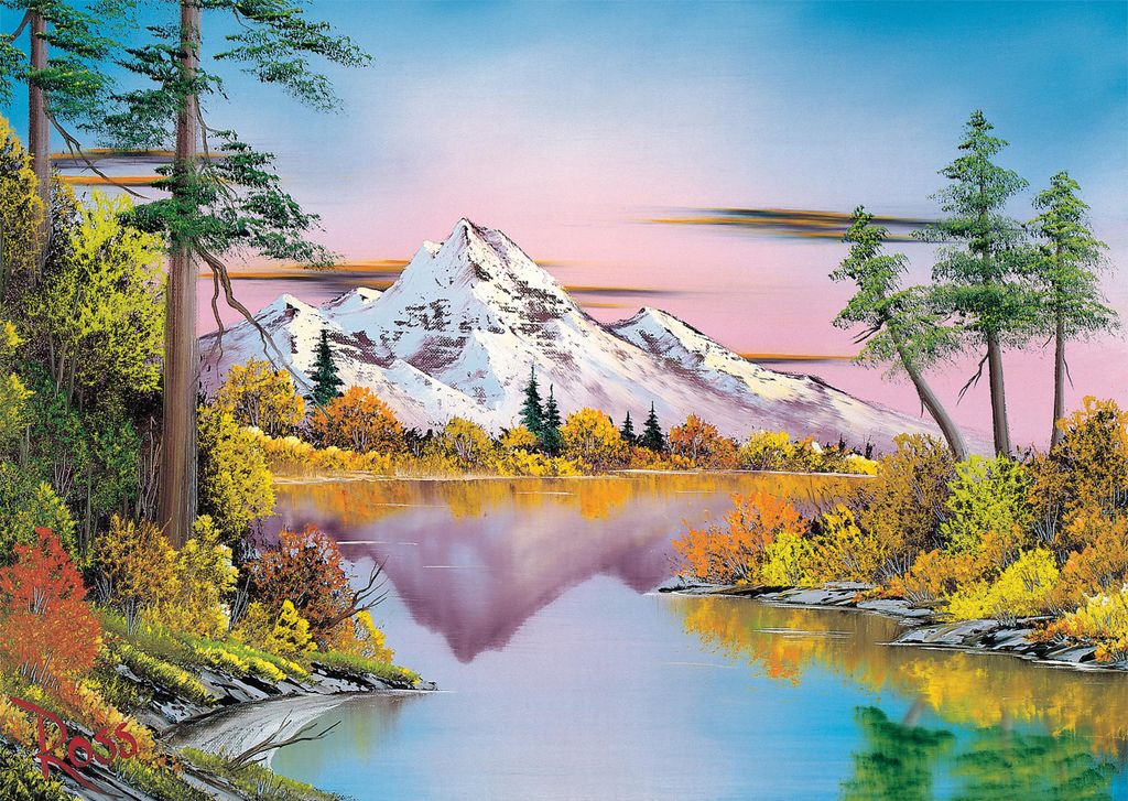 Schmidt Jeux Puzzle 1000 pièces BOB ROSS Reflets Image du produit 