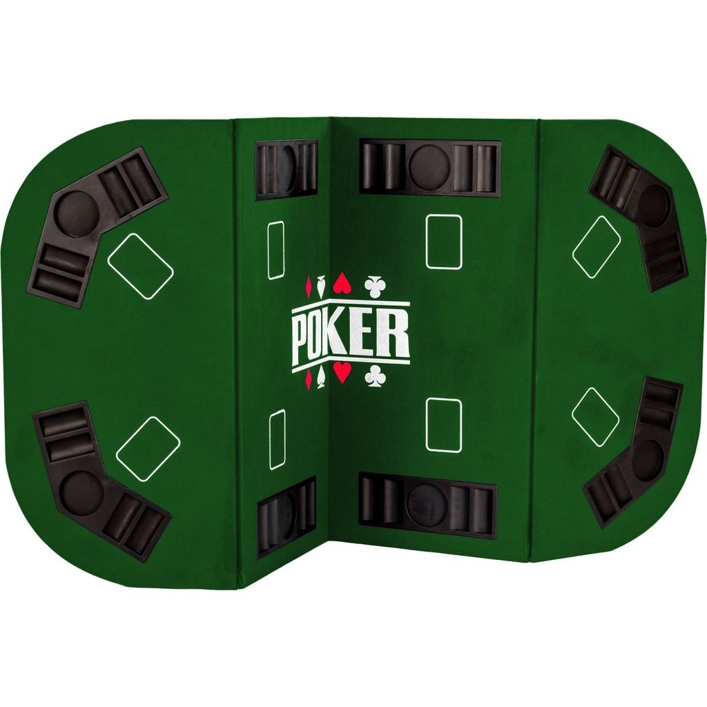 Pokertisch Poker Tisch Auflage Pokertable klappbar faltbar achteckig  120x120cm