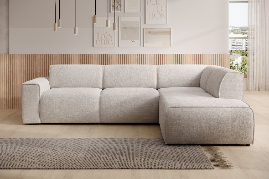 AX LIVING Couch Sofa L Form Didim L Taupe – 292 cm stilvoll Produktbild 