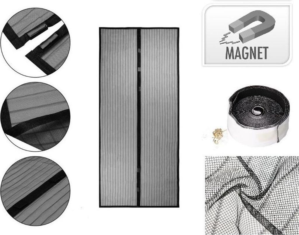 Moustiquaires De Porte Avec Aimant 210X100 - Moustiquaires Image du produit 