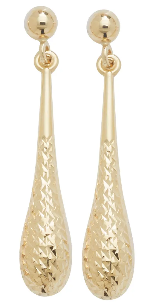 Créoles Anneaux pour Femme en Or Véritable 375 Millièmes - 35x6mm