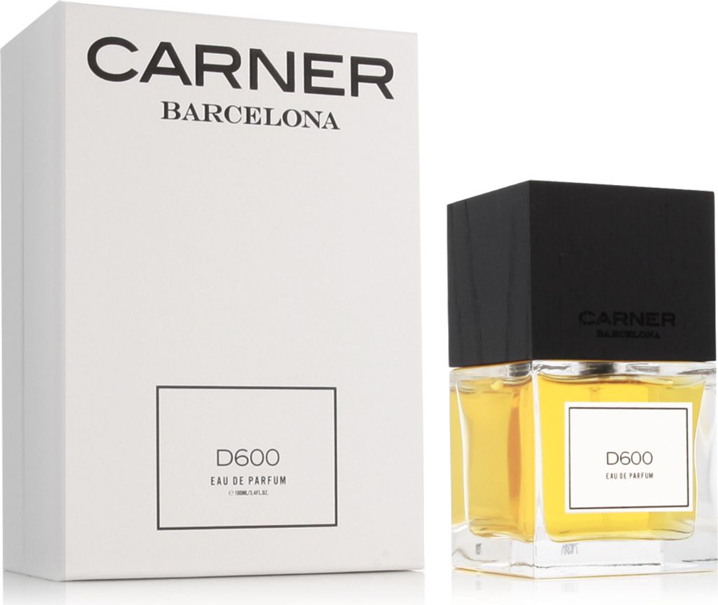 A perfume box and bottle are displayed against a white background.