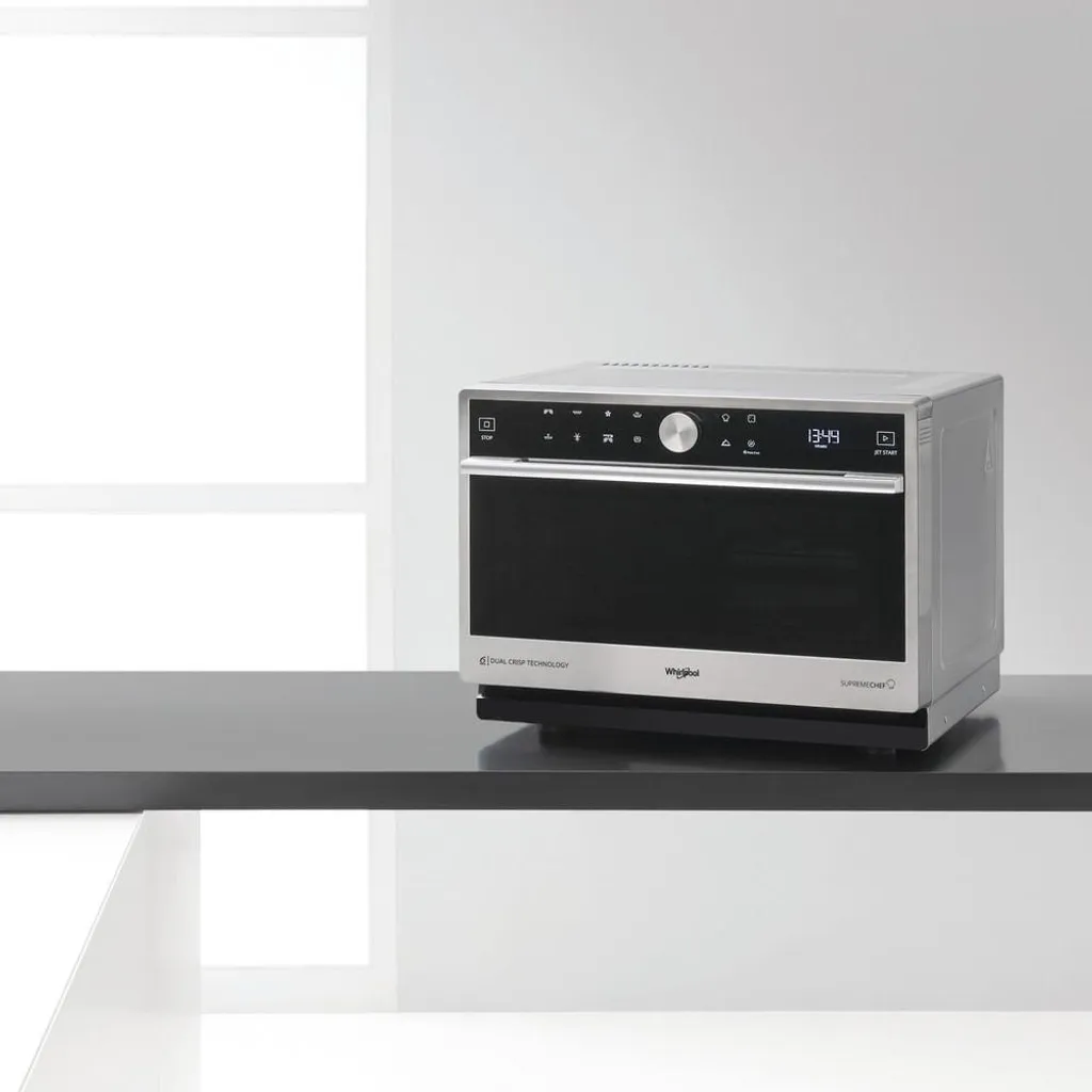 Four Micro-ondes Combiné Whirlpool 33L 1000W Supreme Chef Inox Noir