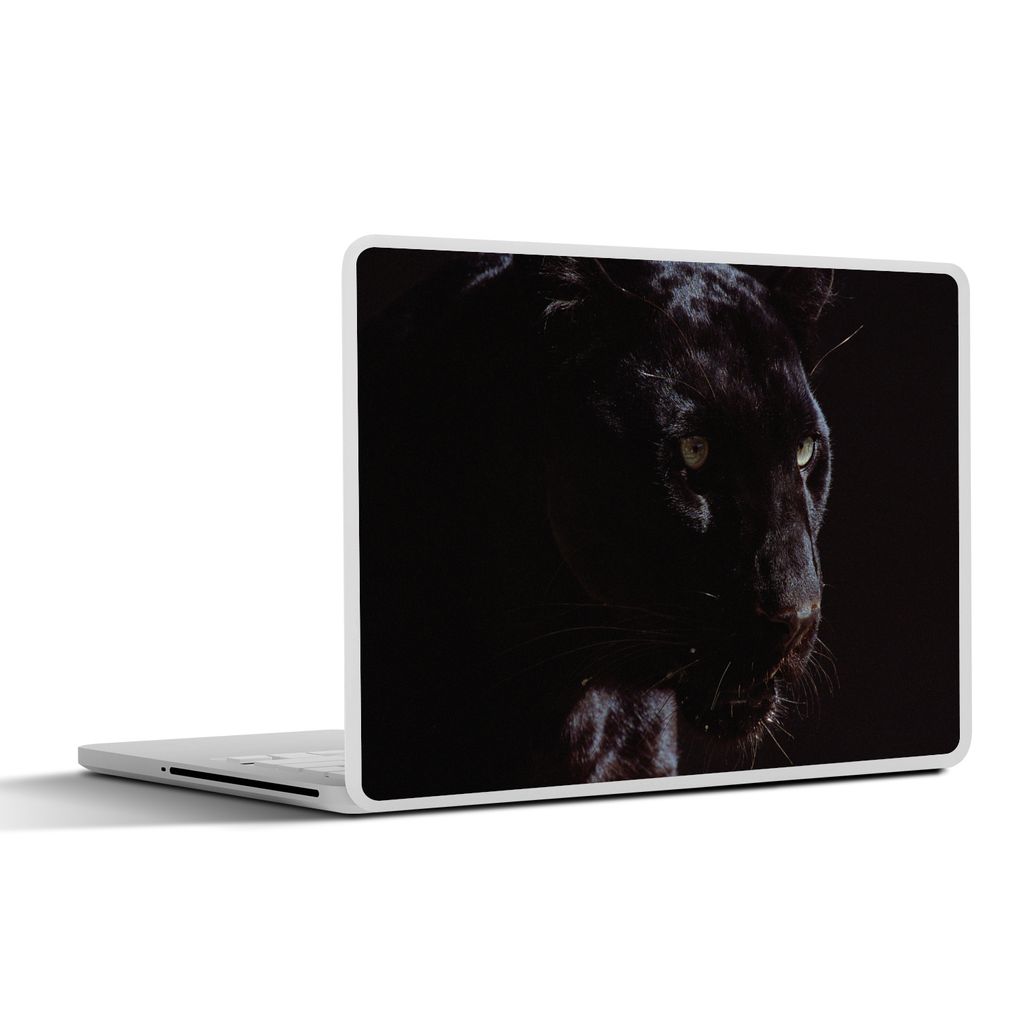 MuchoWow Laptop Aufkleber Sticker Cover Panther - Tier - Schwarz 30x22 cm - Laptop-Sticker
