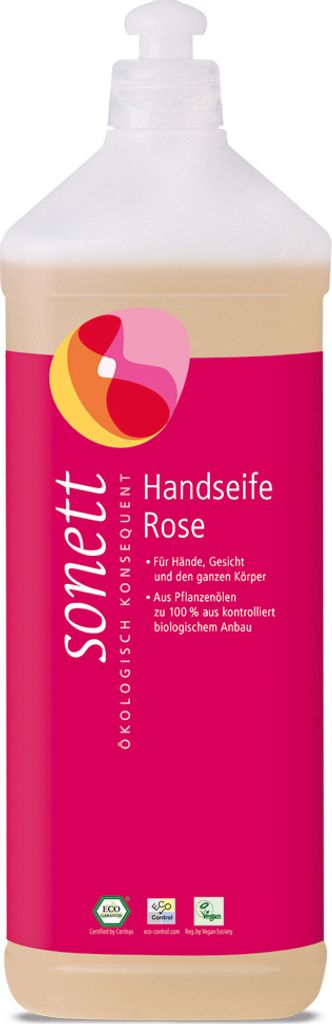 Sapone per le mani - Rosa flacone di ricarica da 1 litro