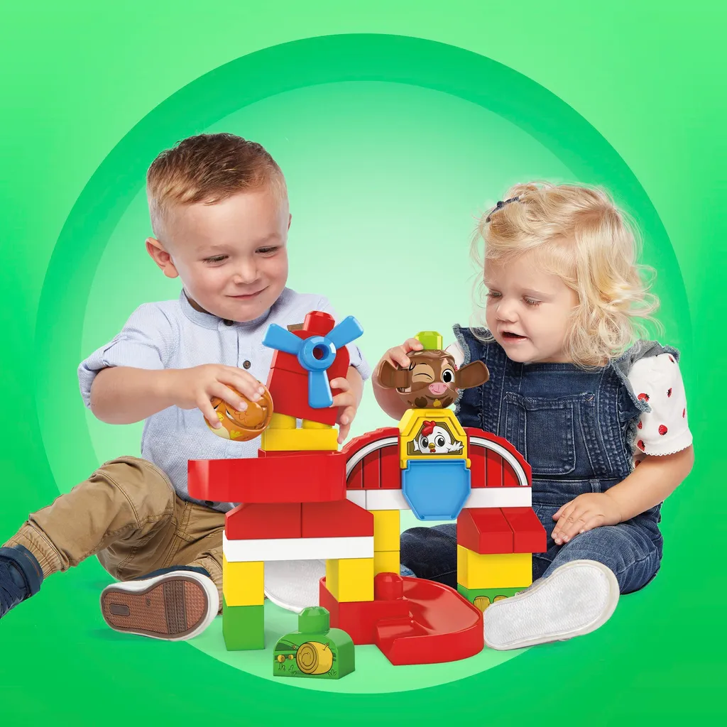 Jouet de construction ferme Mega Bloks : briques d'éveil pour bébés dès 1 an - 2