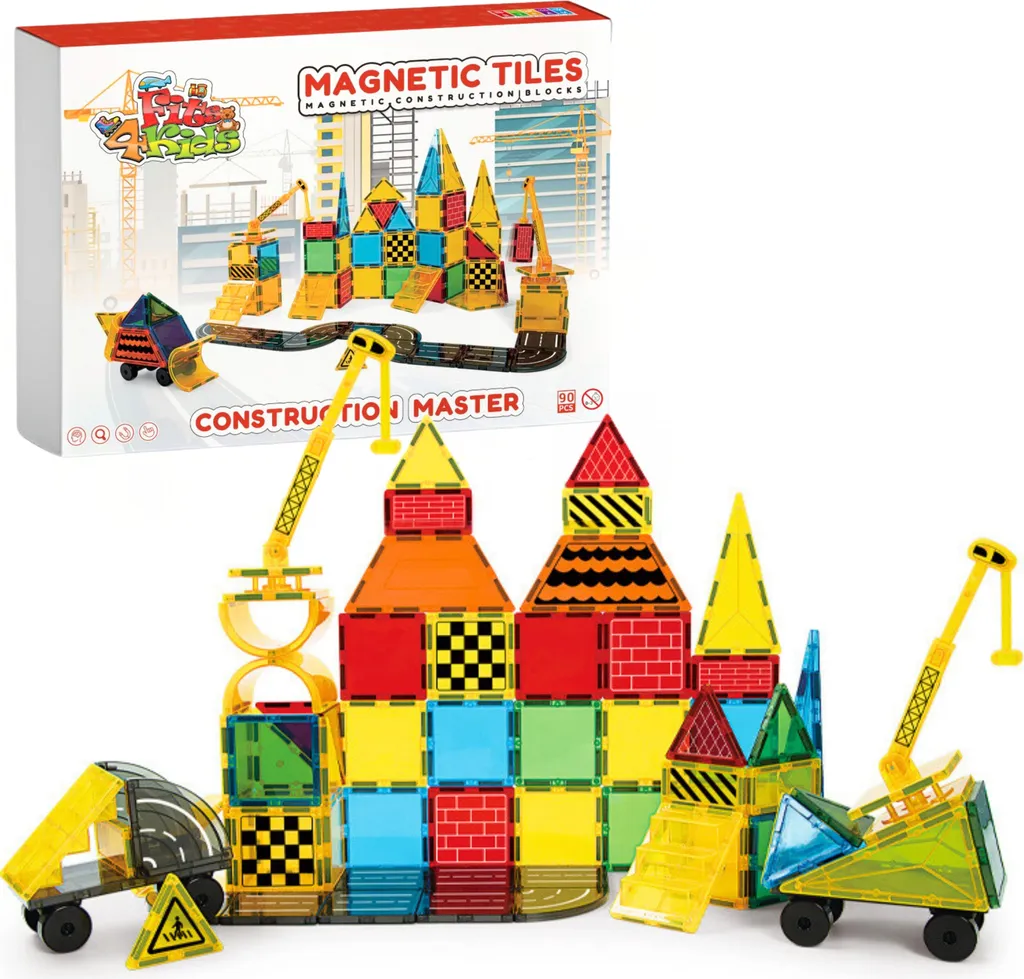 Dalles Magnétiques STEM 90 Pièces - Kit de Construction Ultra Robuste - 11