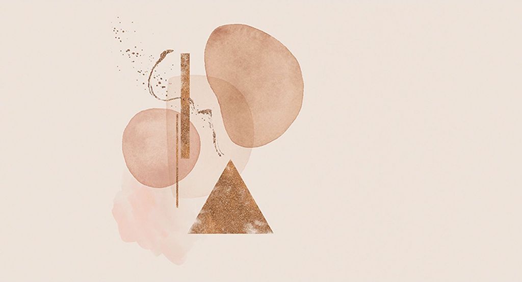 Tadessi Fototapete | Modern | 5.00 m x 2.70 m | Rosa | Bronze | Wandbild | Digitaldruck