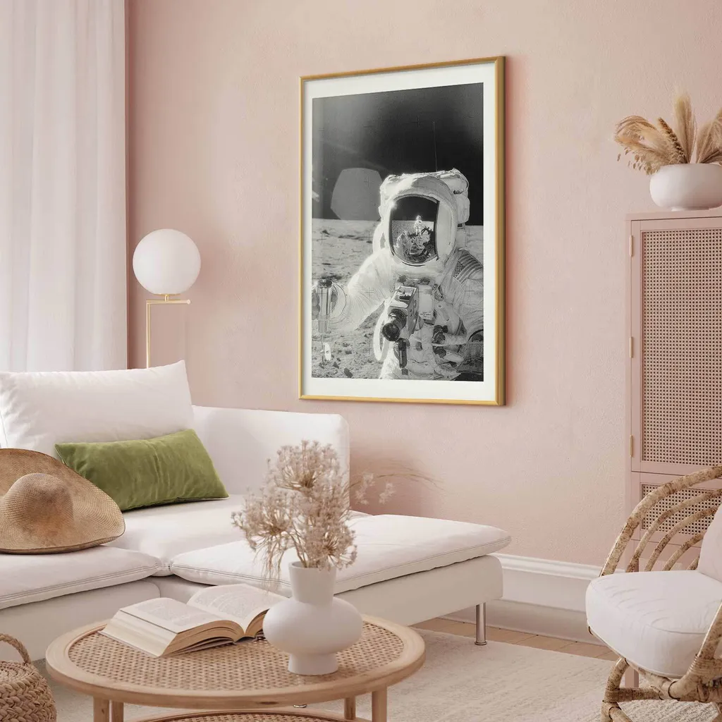 Quadro Professione Cosmonauta 60x90 Oro | Design d'Interni Moderno - 2