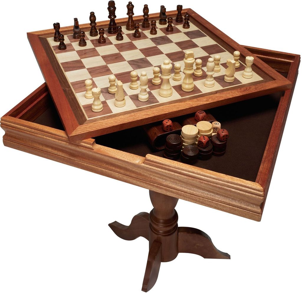 Schachspiel aus Holz, 650 x 650 x 675 mm Schachspielset, Produktbild 