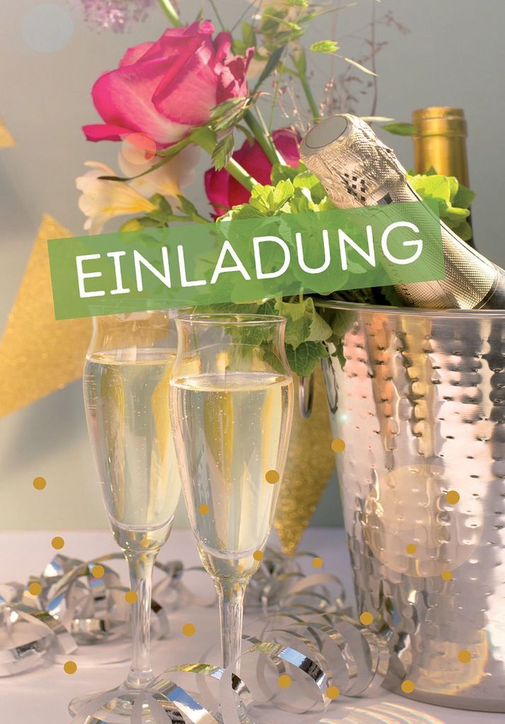 KOMMA³ 54-021 Einladung - 5 Stück, inkl. Umschlag + Produktbild 