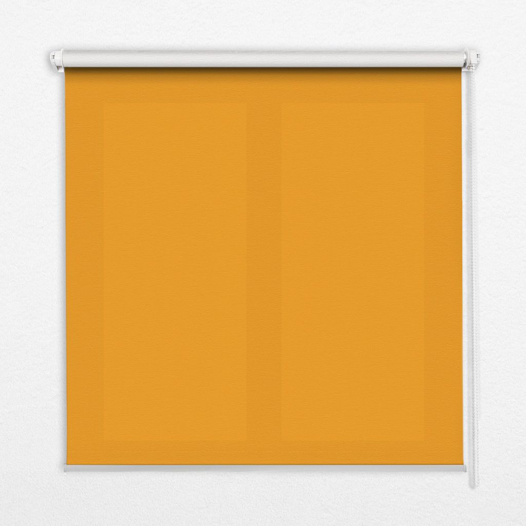 Seitenzug-Rollo Fensterrollo Jalousie - Thermo-Rollo Verdunkelungsrollo - 120x240 cm - Dunkles Orange