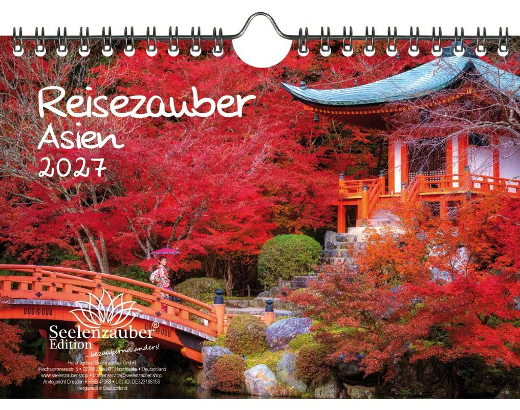 Reisezauber Asien DIN A5 Kalender für 2027 Urlaub Reise Stadt und Land - Seelenzauber