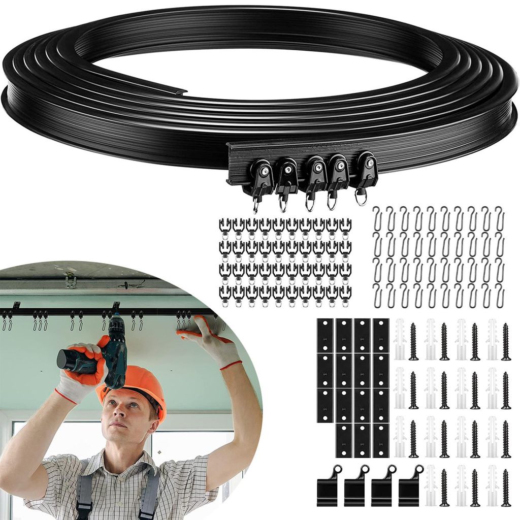 5 Meter Biegbare Decke Gebogen Vorhangschiene, Flexible Produktbild 